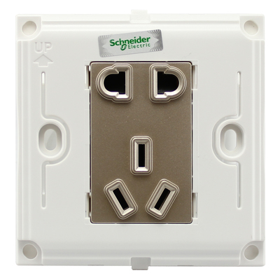 施耐德暢意系列單聯電話電腦插座 簡約設計，可靠連接